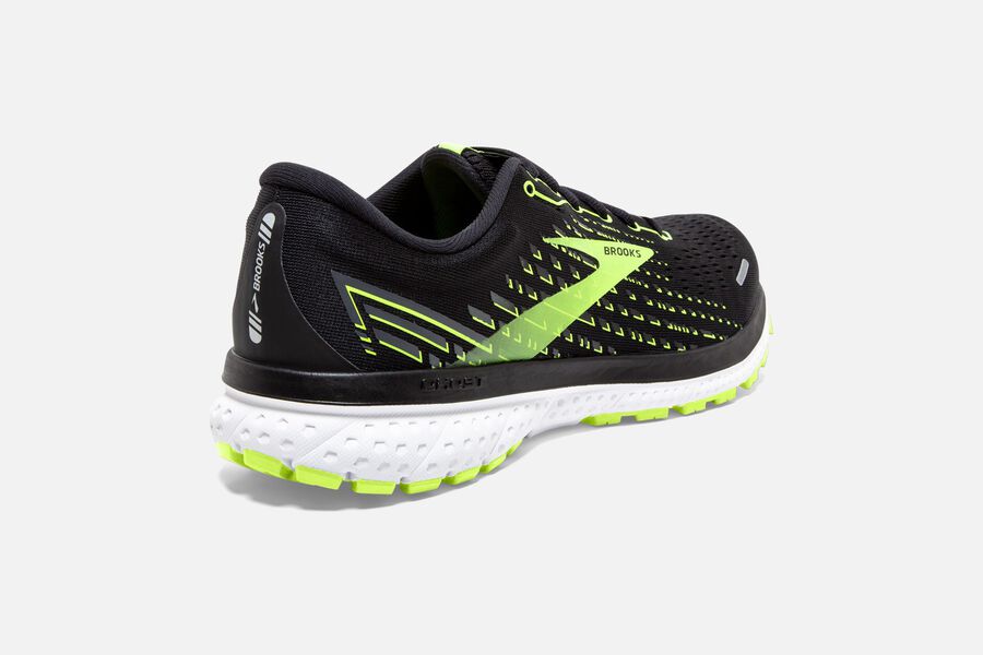 Brooks Running Shoes - Ghost 13 Road Mens - Black/Green - GSD-397521